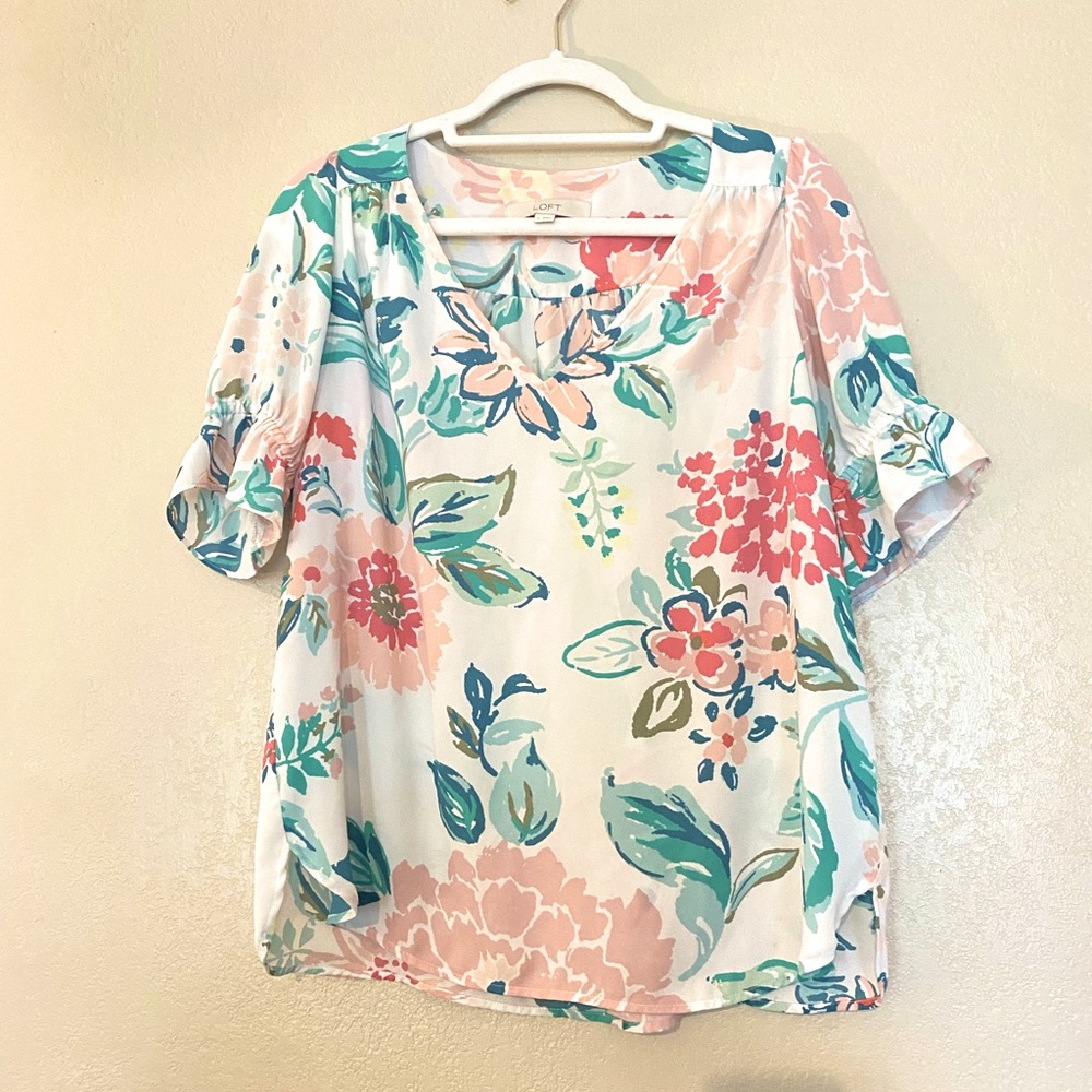 LOFT • floral blouse